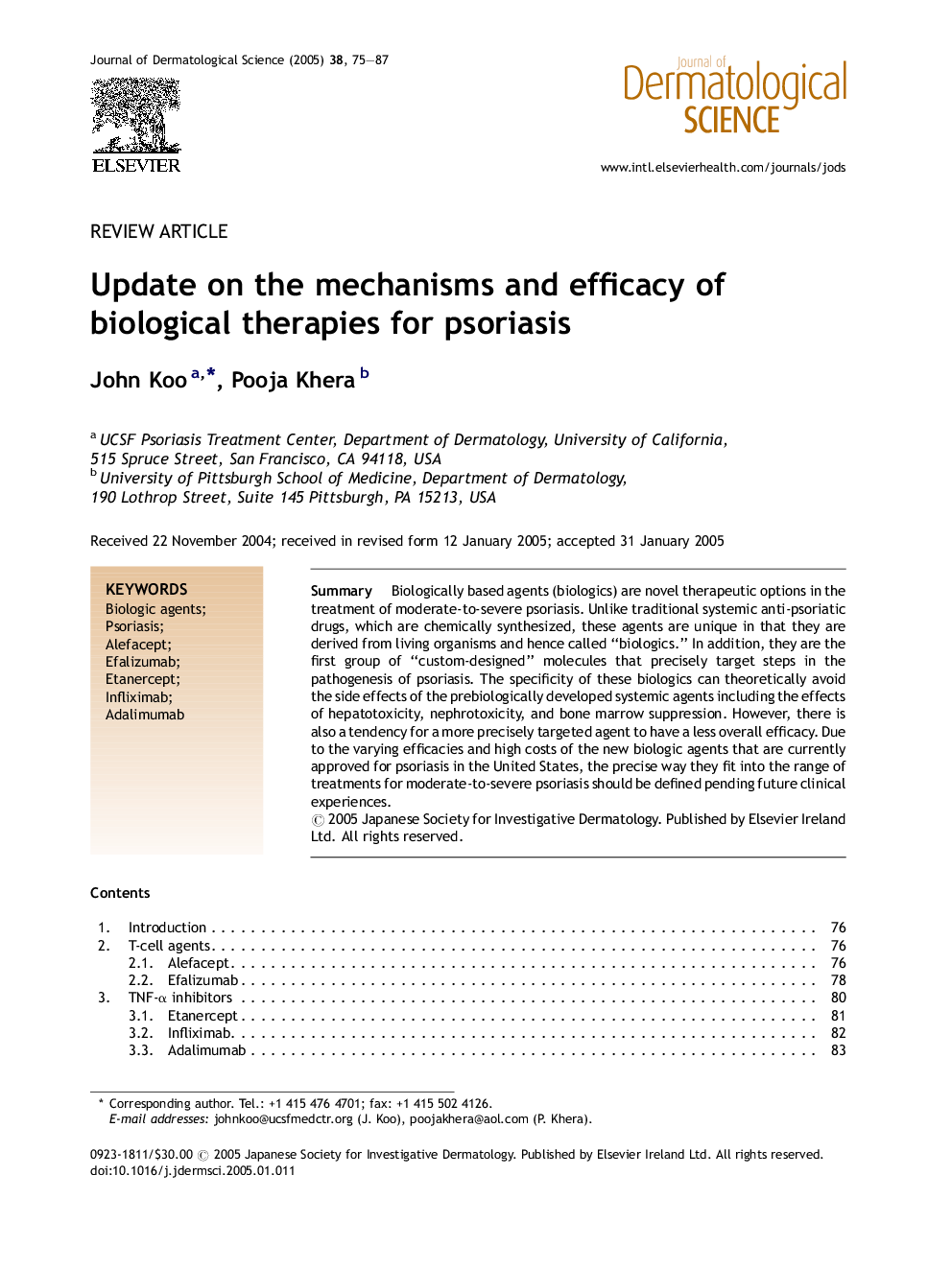 Update on the mechanisms and efficacy of biological therapies for psoriasis