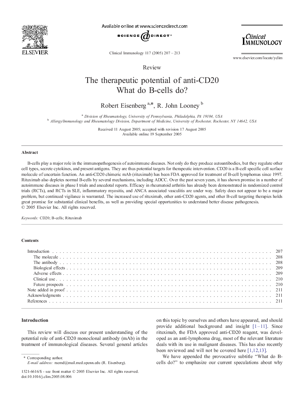 The therapeutic potential of anti-CD20