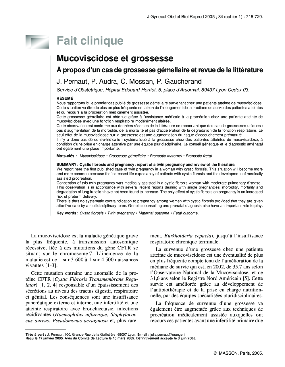 Mucoviscidose et grossesse