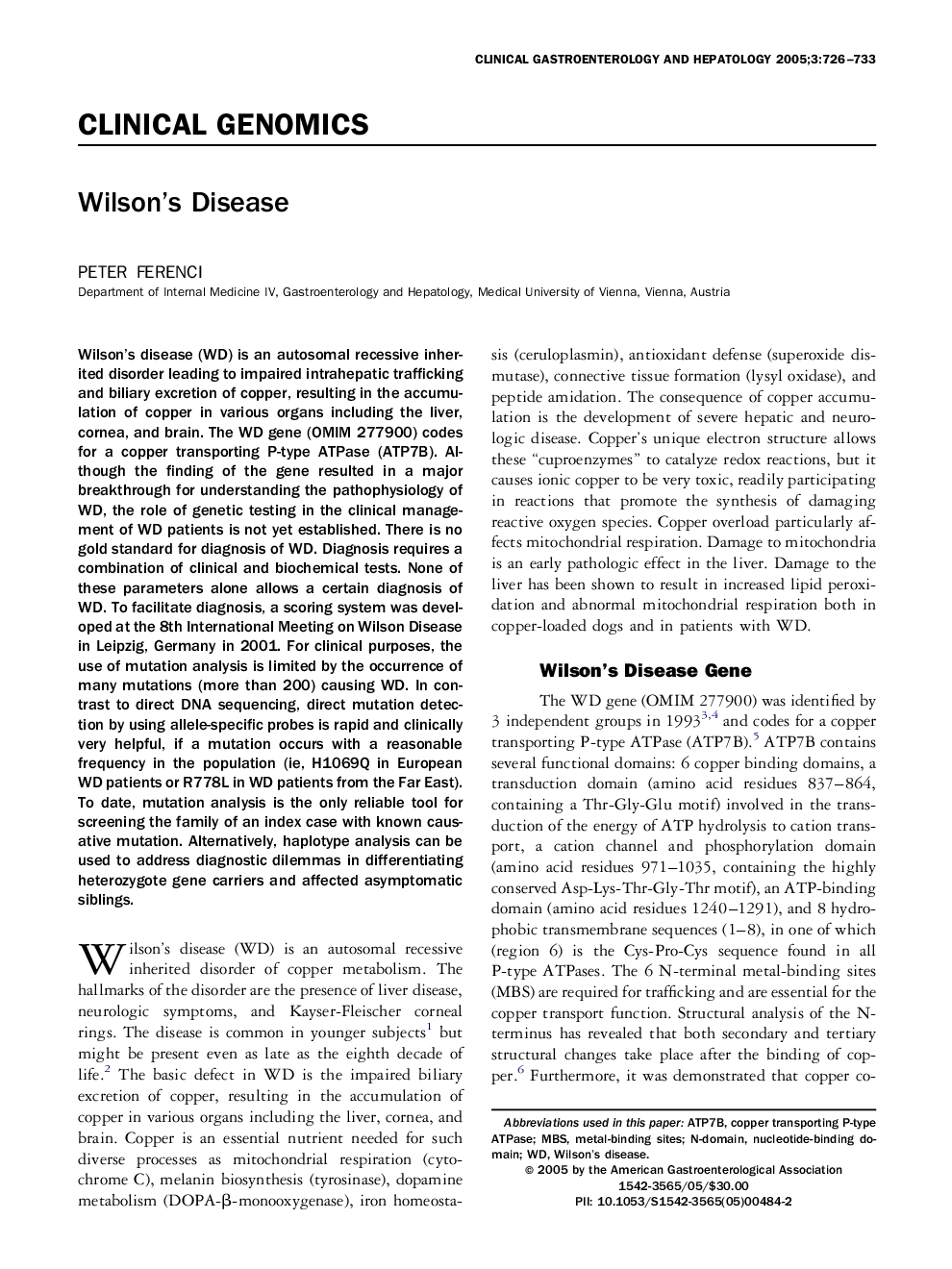 Wilson's Disease