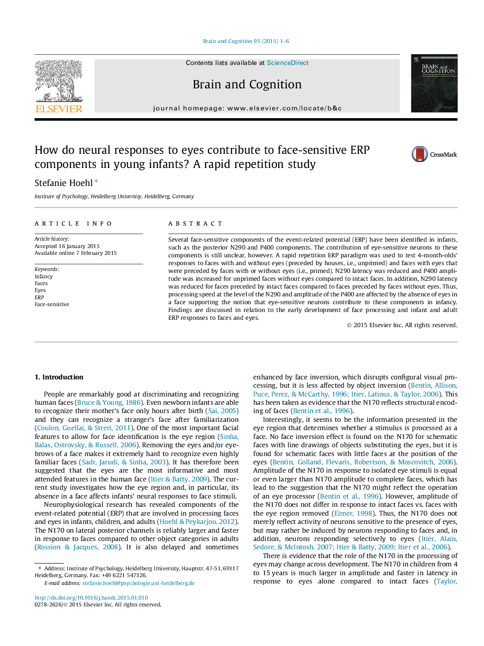 How do neural responses to eyes contribute to face-sensitive ERP components in young infants? A rapid repetition study