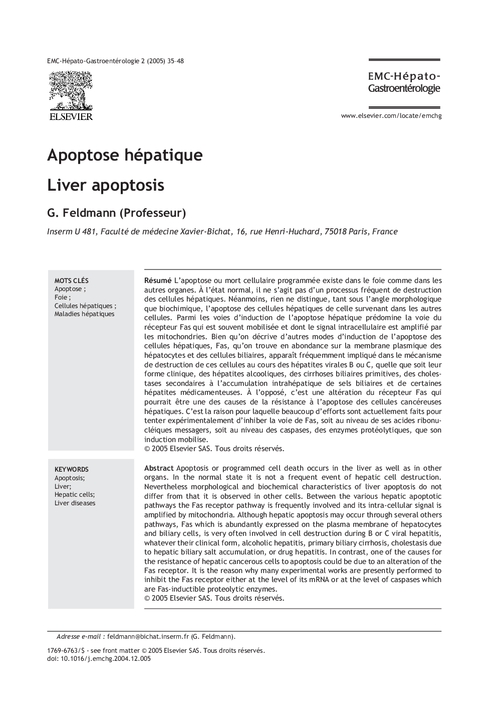 Apoptose hépatique