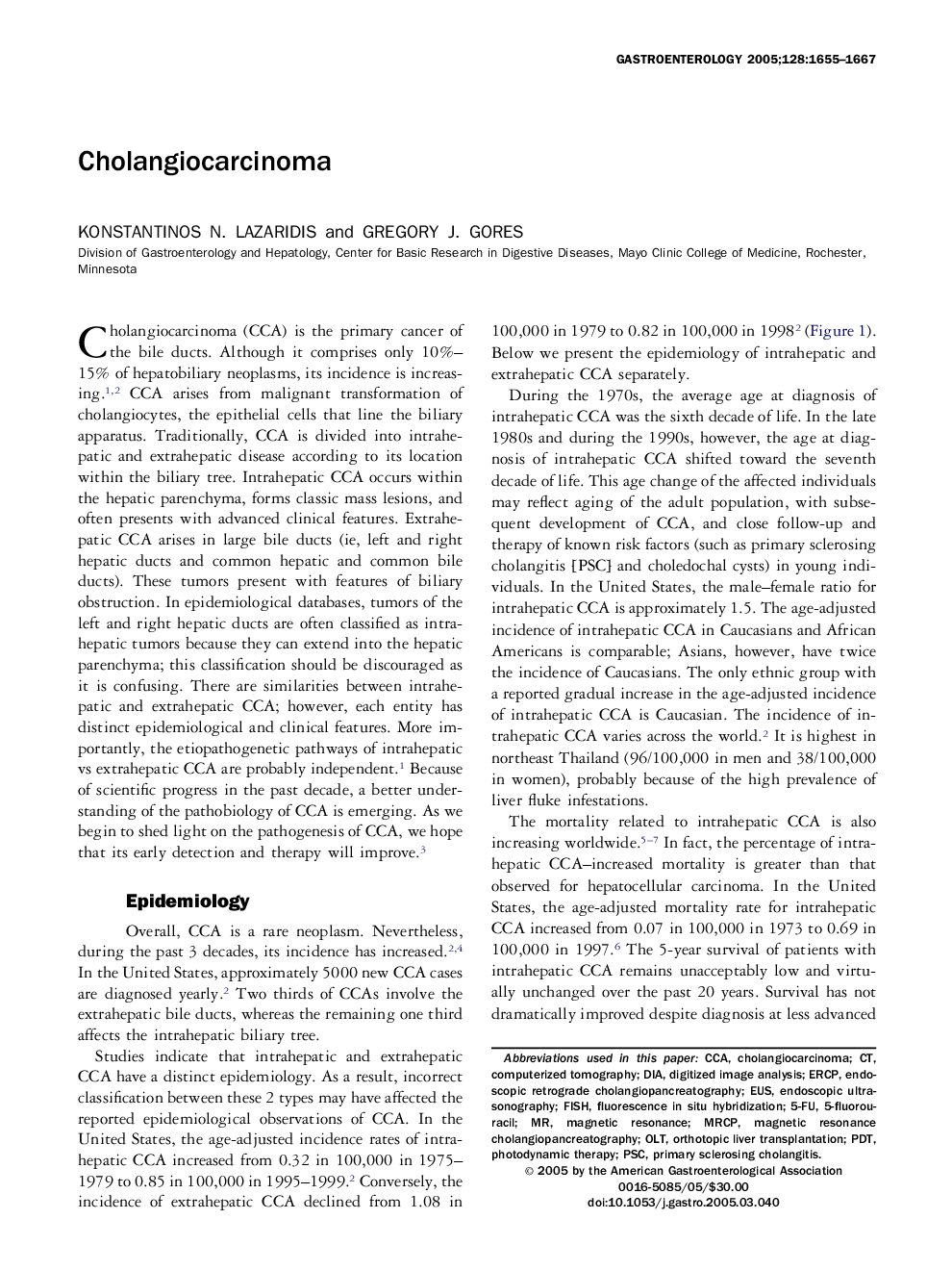 Cholangiocarcinoma