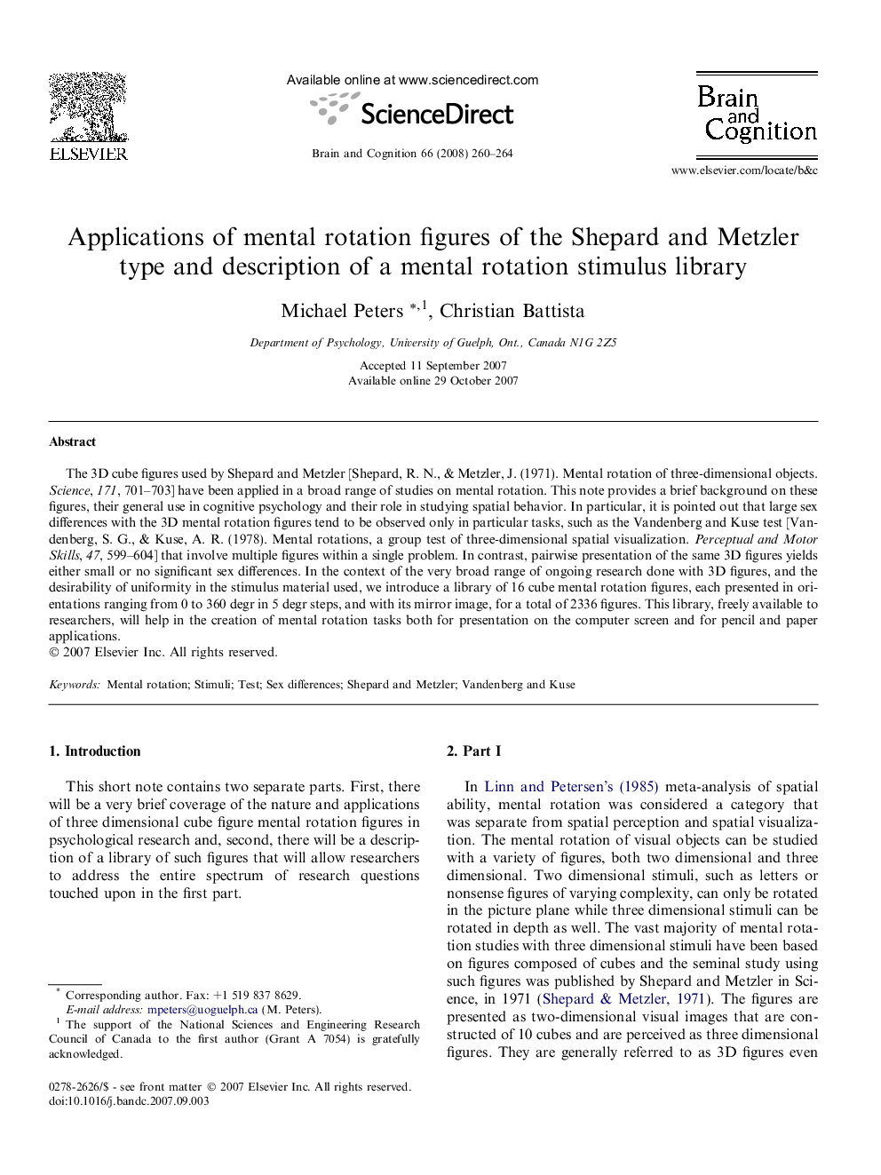 Applications of mental rotation figures of the Shepard and Metzler type and description of a mental rotation stimulus library