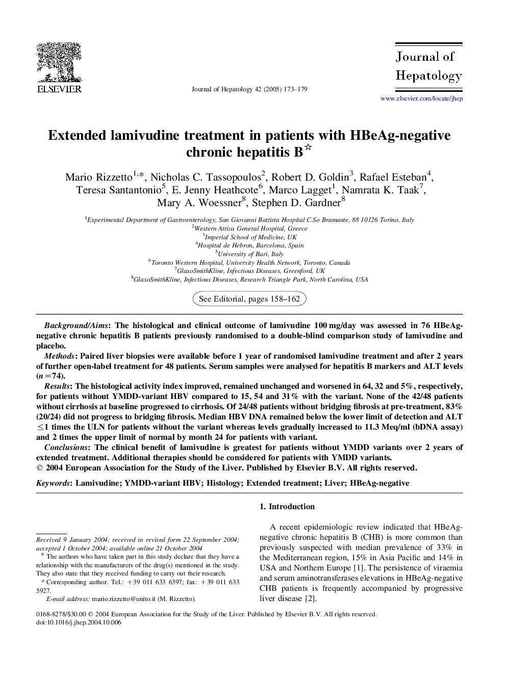 Extended lamivudine treatment in patients with HBeAg-negative chronic hepatitis B