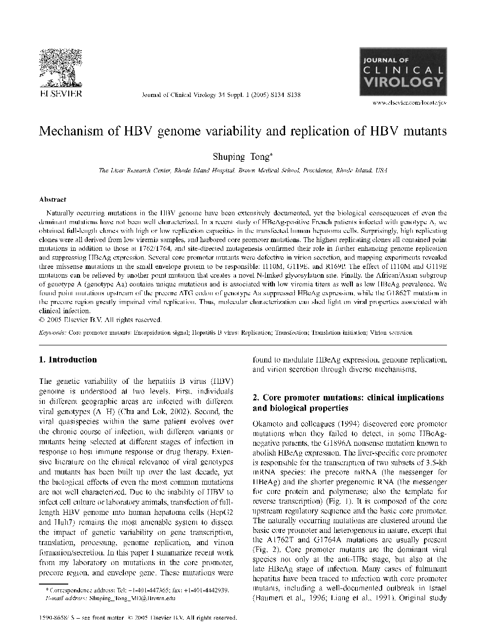 Mechanism of HBV genome variability and replication of HBV mutants