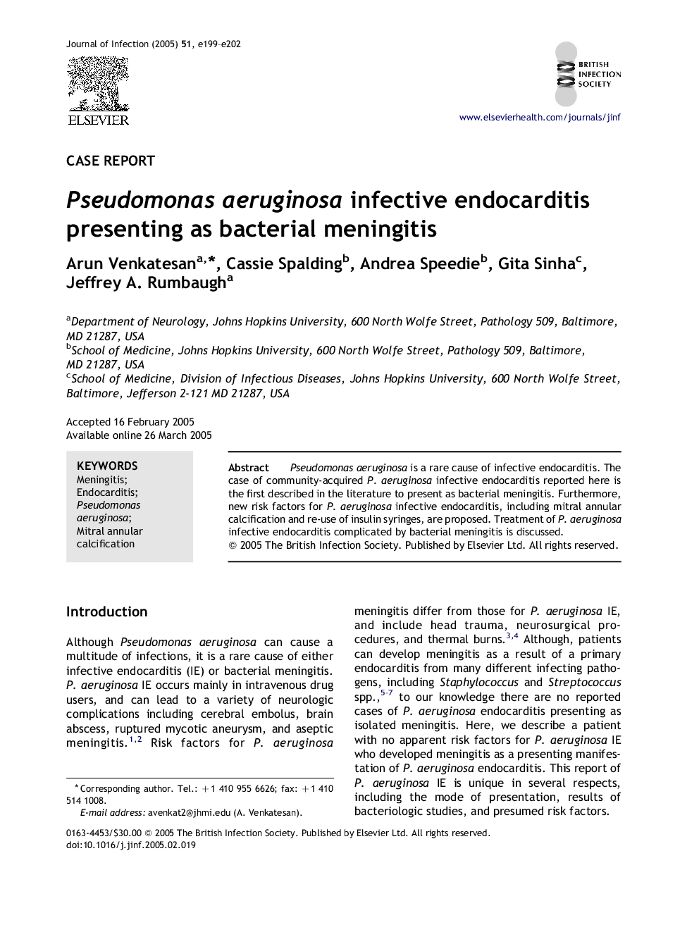 Pseudomonas aeruginosa infective endocarditis presenting as bacterial meningitis