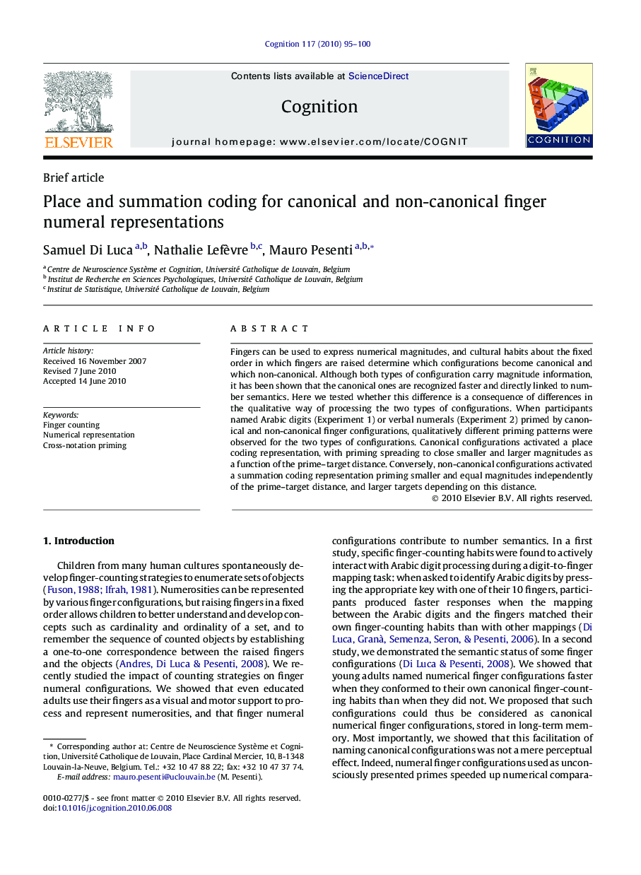 Place and summation coding for canonical and non-canonical finger numeral representations