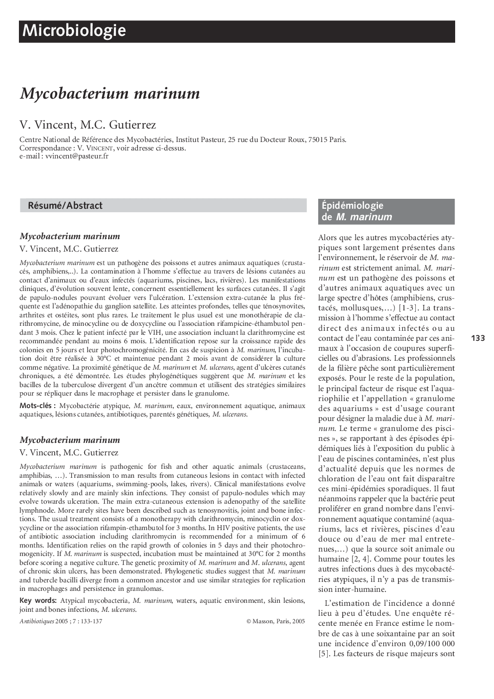 Mycobacterium marinum