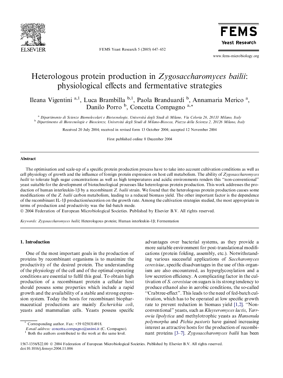 Heterologous protein production in Zygosaccharomyces bailii: physiological effects and fermentative strategies