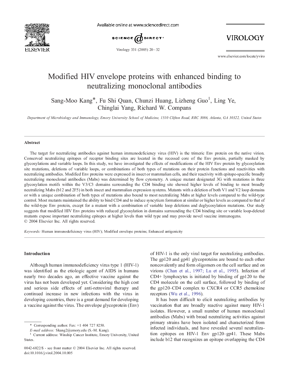 Modified HIV envelope proteins with enhanced binding to neutralizing monoclonal antibodies