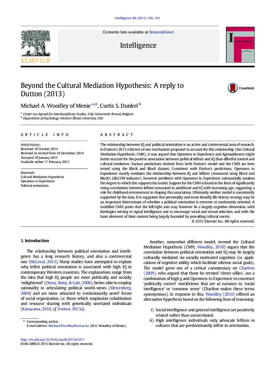 Beyond the Cultural Mediation Hypothesis: A reply to Dutton (2013)