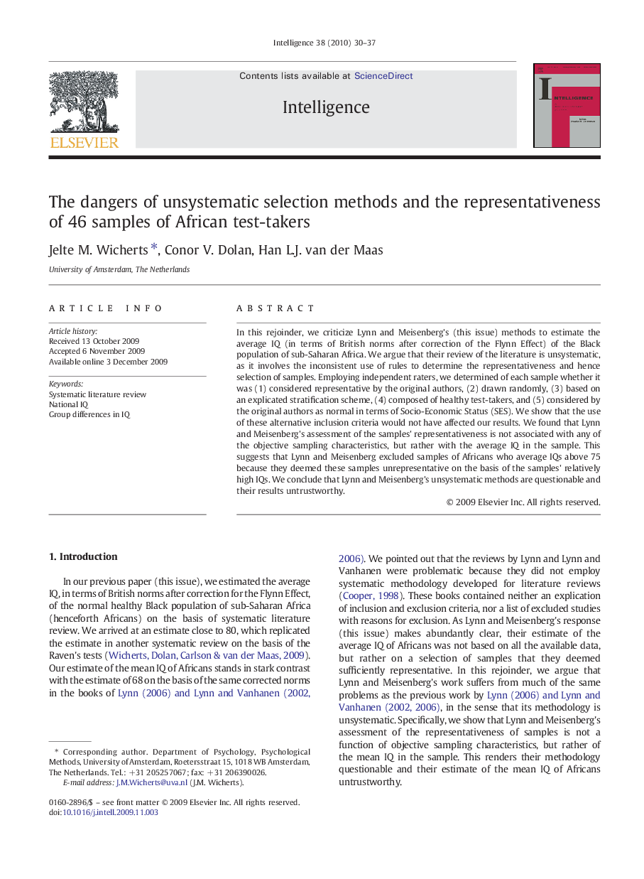 The dangers of unsystematic selection methods and the representativeness of 46 samples of African test-takers