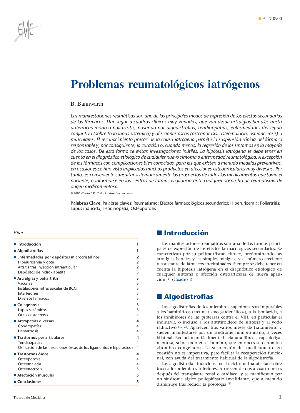 Problemas reumatológicos iatrógenos