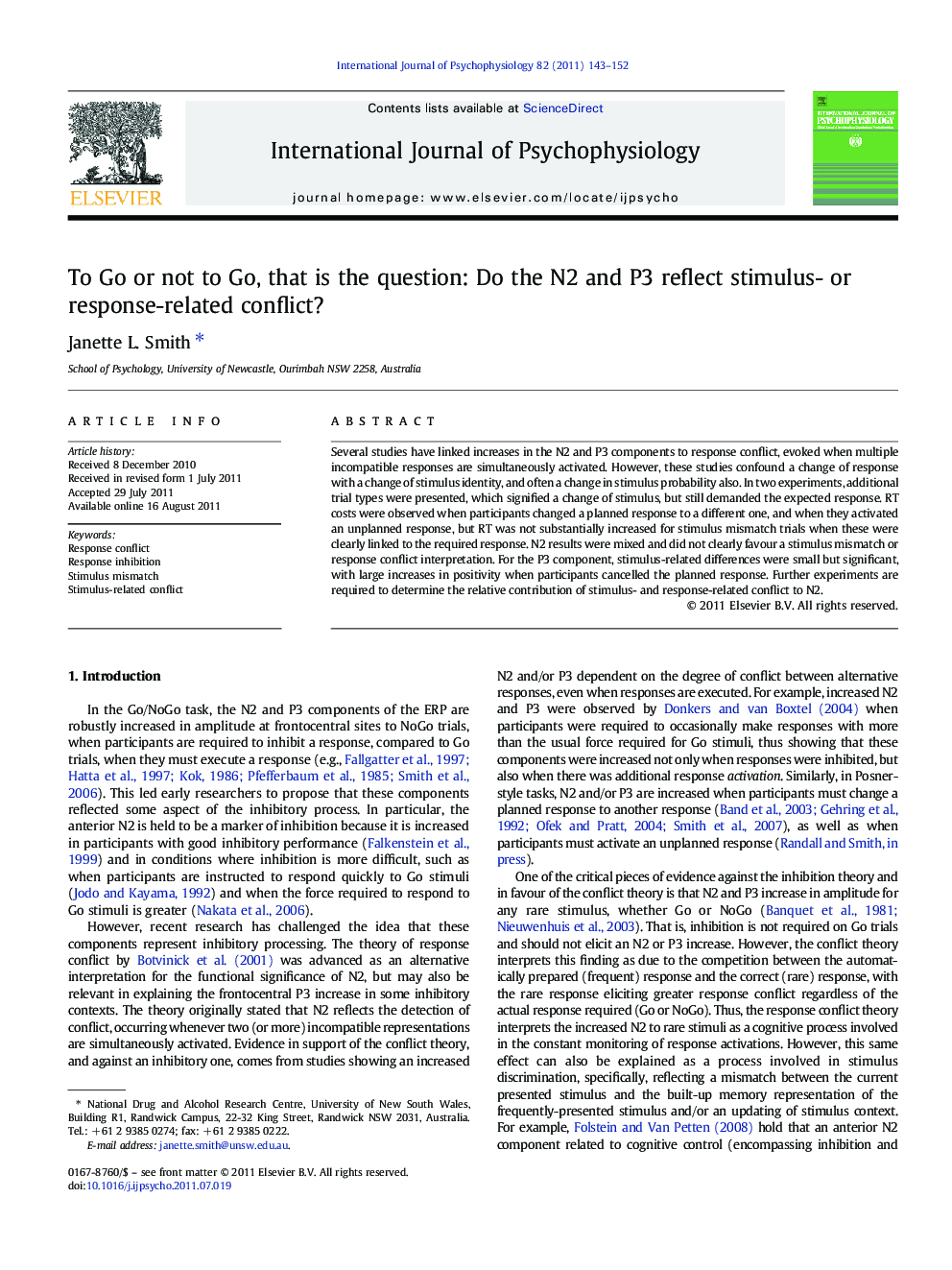 To Go or not to Go, that is the question: Do the N2 and P3 reflect stimulus- or response-related conflict?