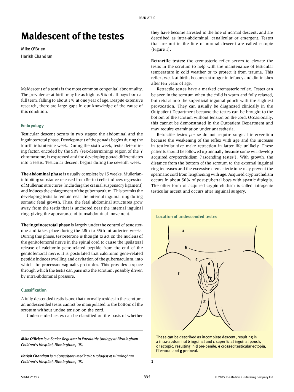 Maldescent of the testes