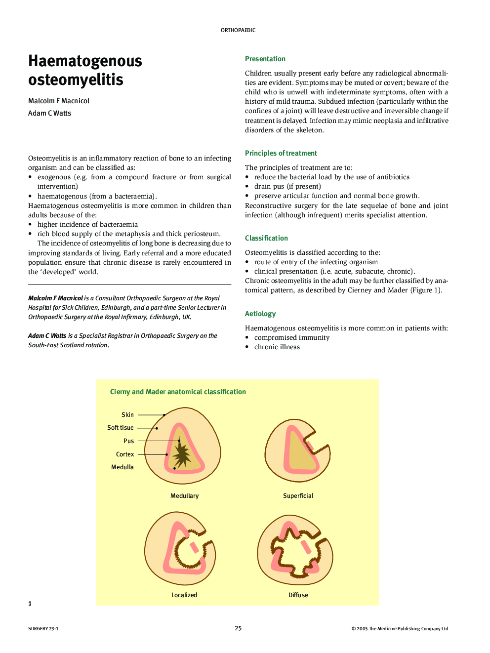 Haematogenous osteomyelitis