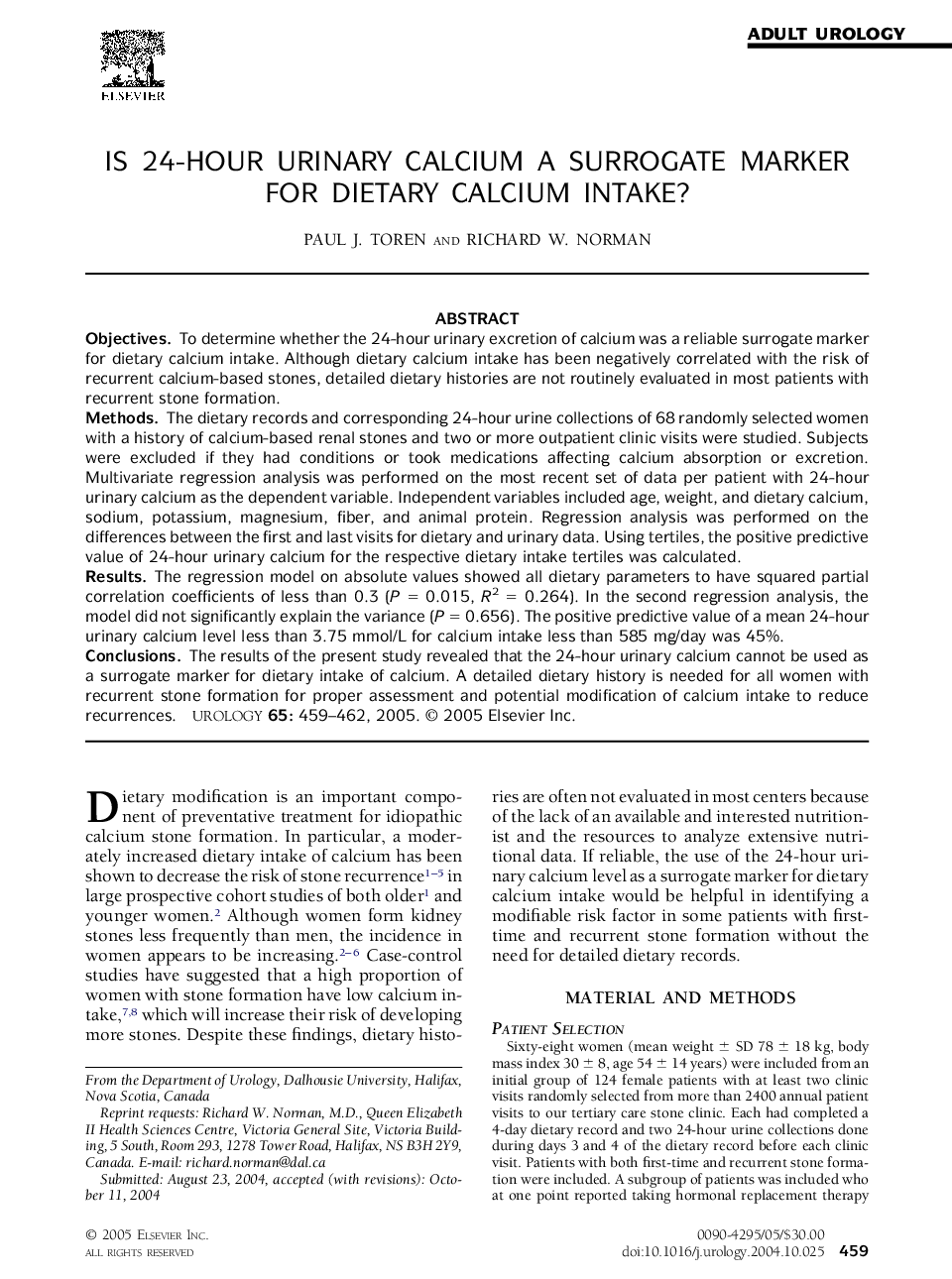 Is 24-hour urinary calcium a surrogate marker for dietary calcium intake?