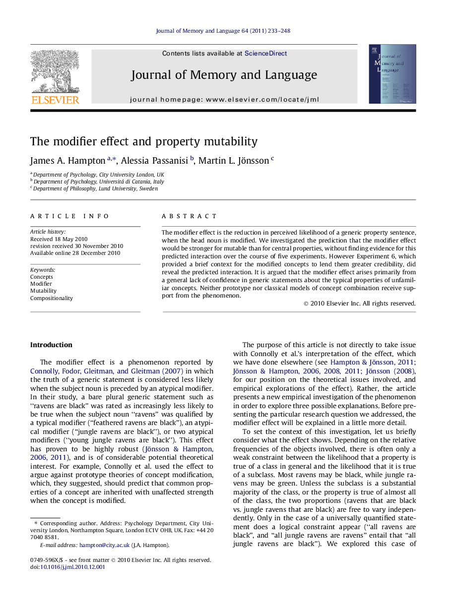 The modifier effect and property mutability