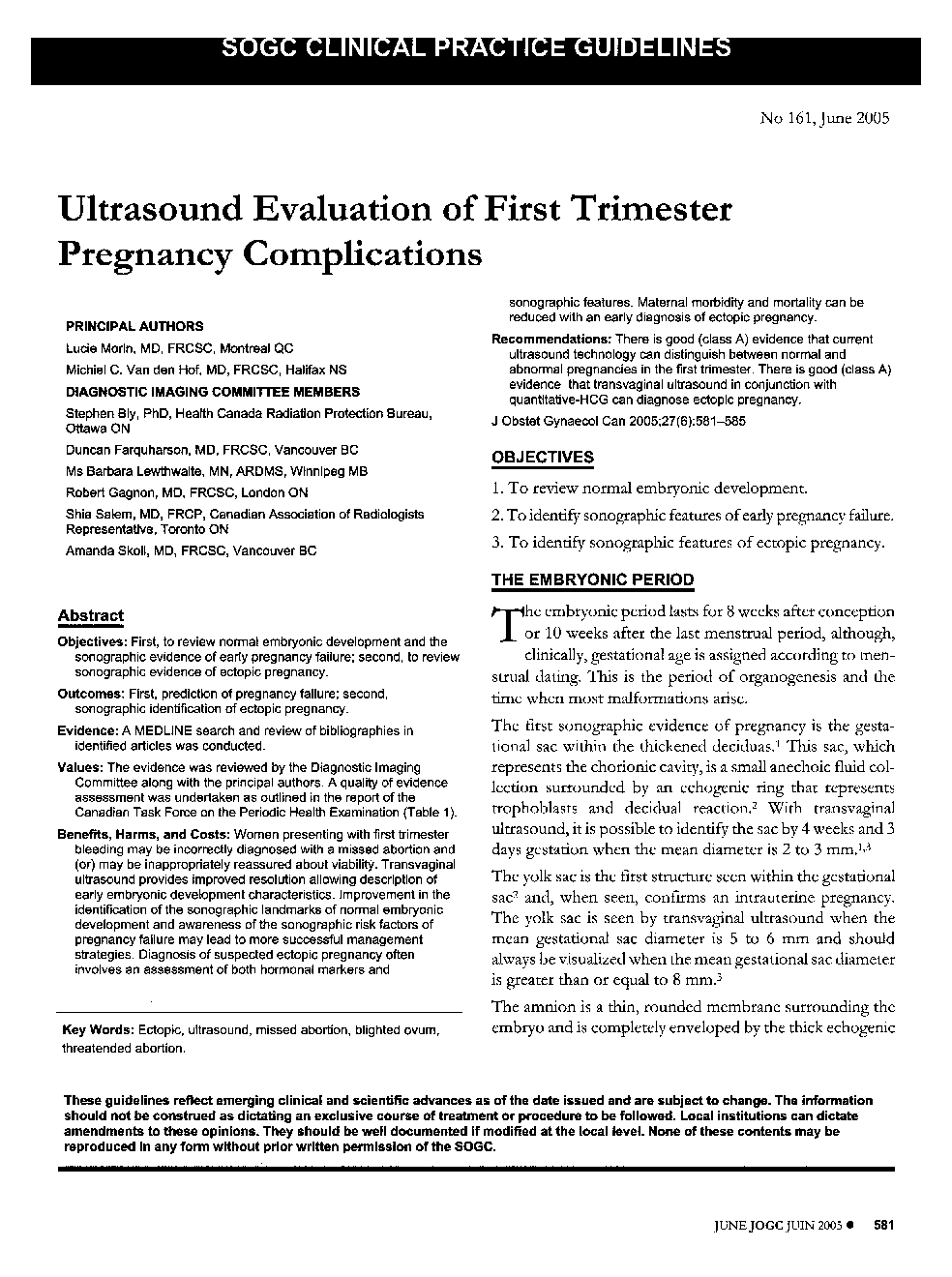 Ultrasound Evaluation of First Trimester Pregnancy Complications