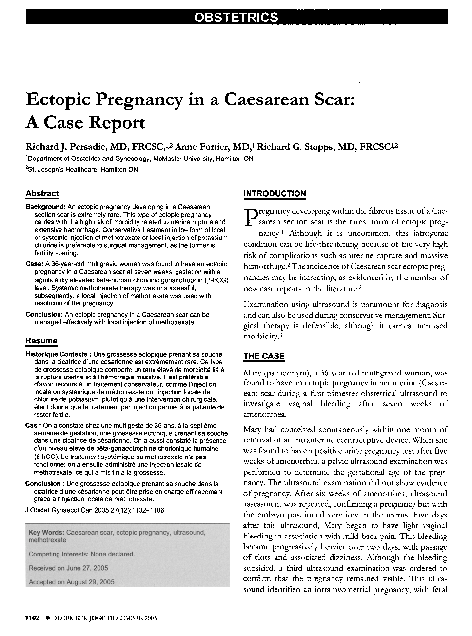 Ectopic Pregnancy in a Caesarean Scar: A Case Report