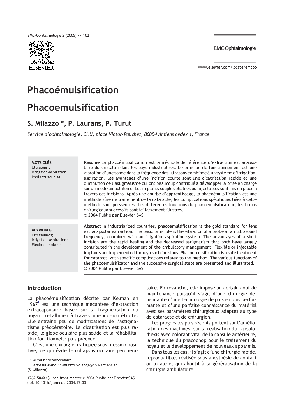 Phacoémulsification