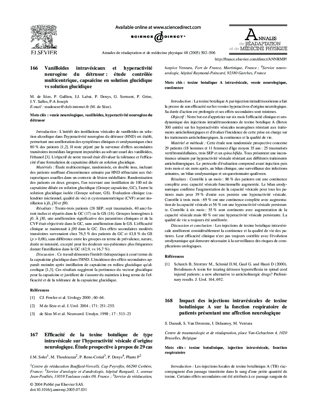 Maitrise sphincterienne