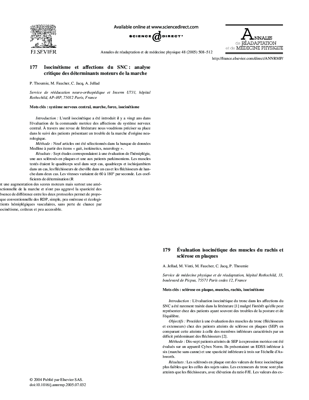 Isocinétisme - ANMSR