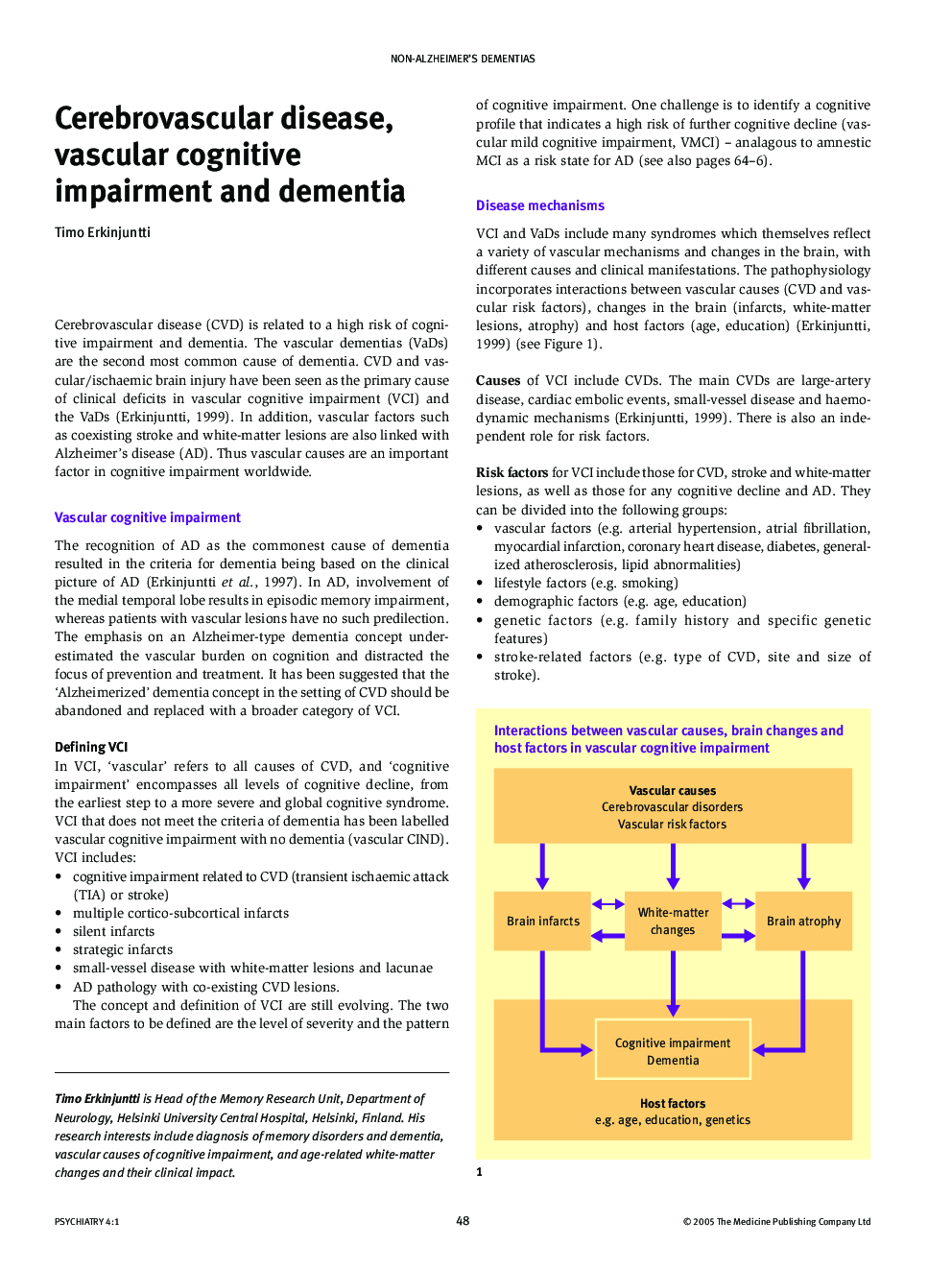 Cerebrovascular disease, vascular cognitive impairment and dementia