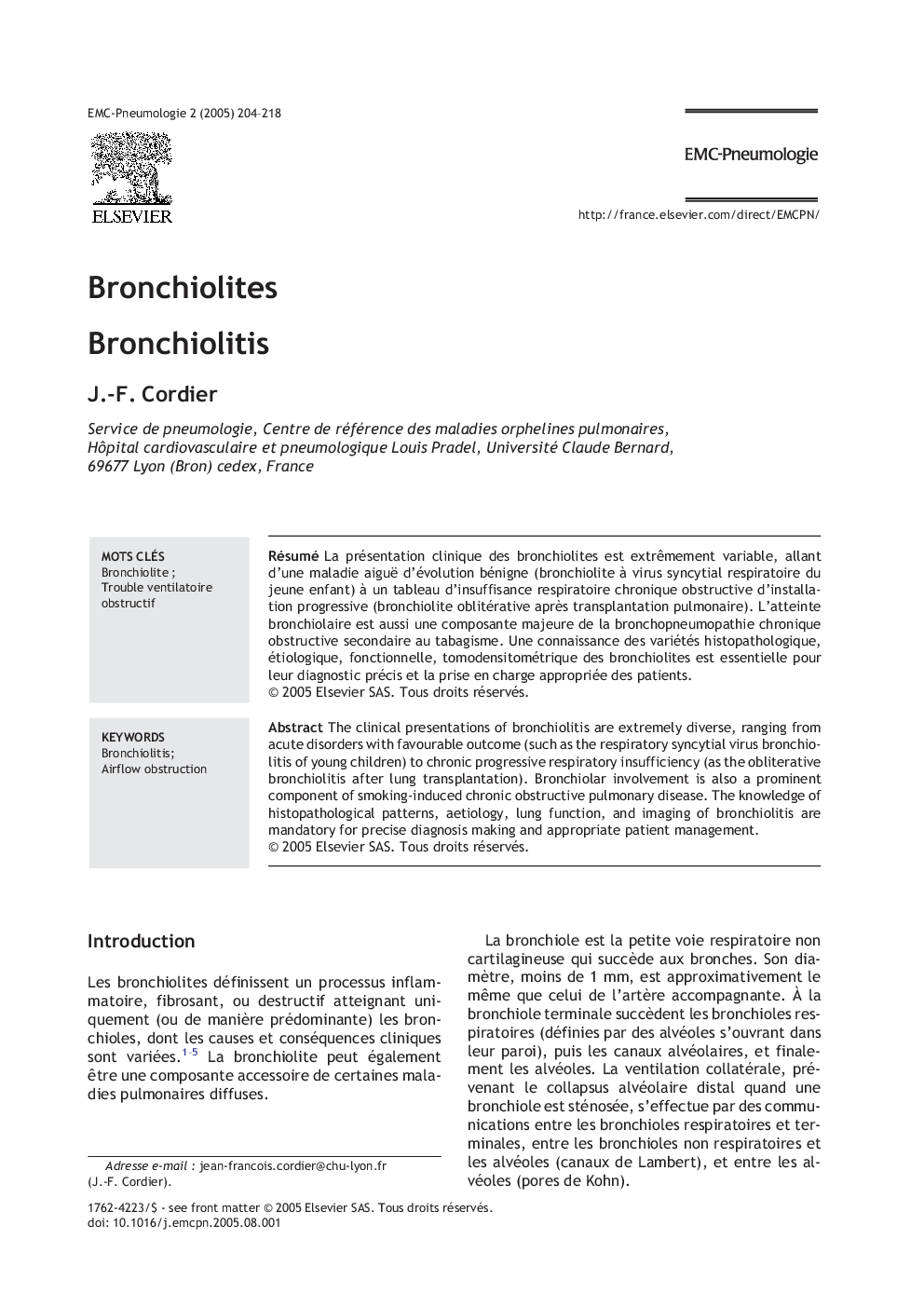 Bronchiolites