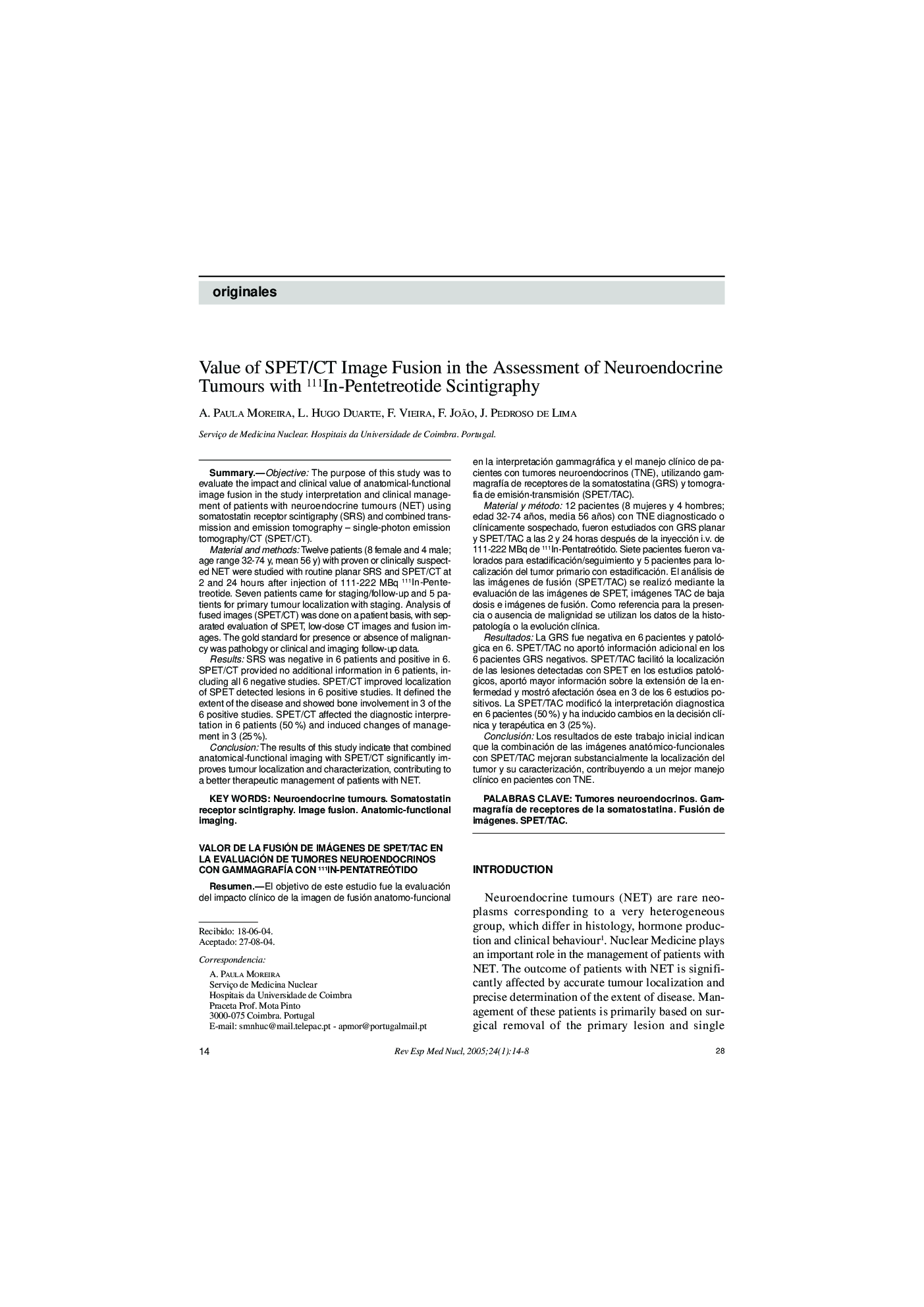 Value of SPET/CT image fusion in the assessment of neuroendocrine tumours with 111In-Pentetreotide scintigraphy