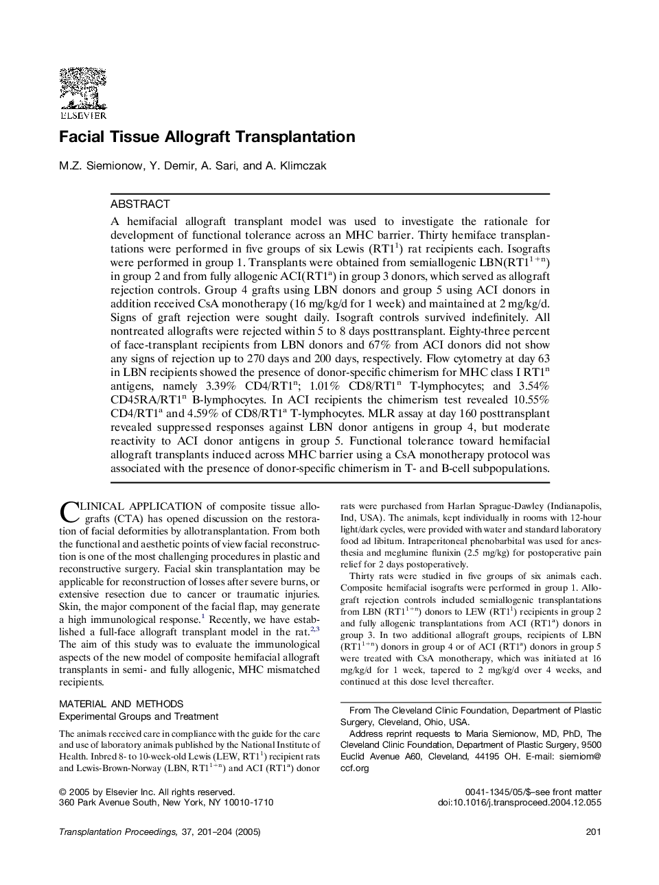 Facial tissue allograft transplantation