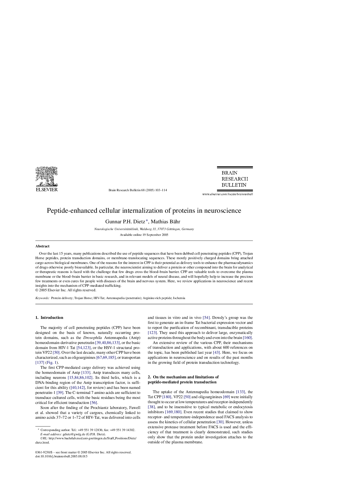 Peptide-enhanced cellular internalization of proteins in neuroscience