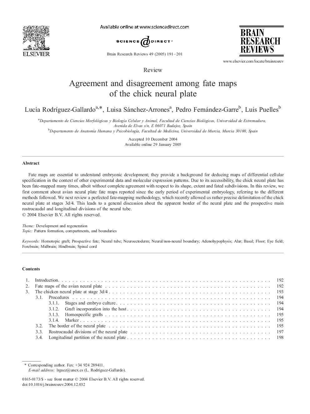 Agreement and disagreement among fate maps of the chick neural plate