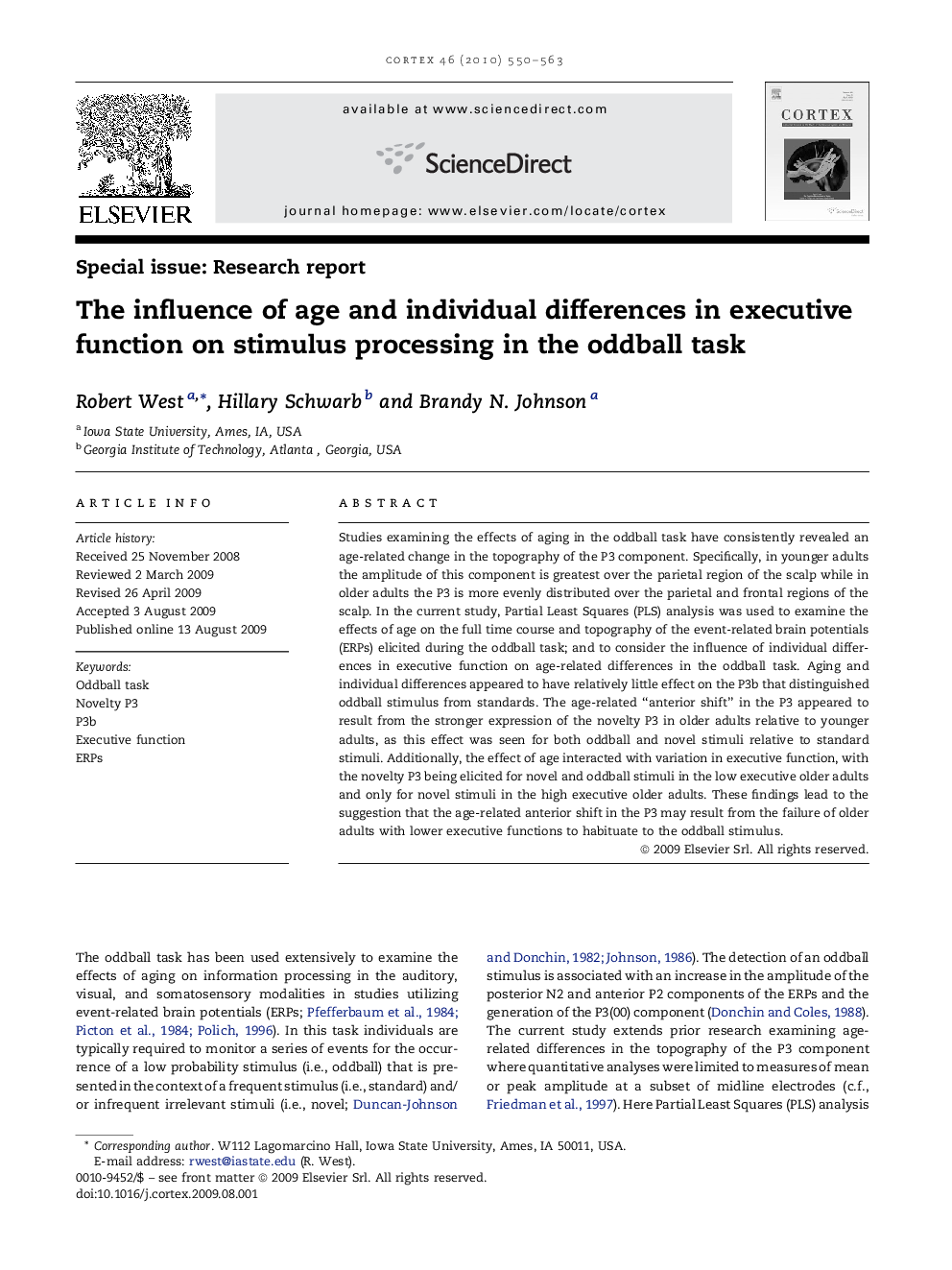 The influence of age and individual differences in executive function on stimulus processing in the oddball task