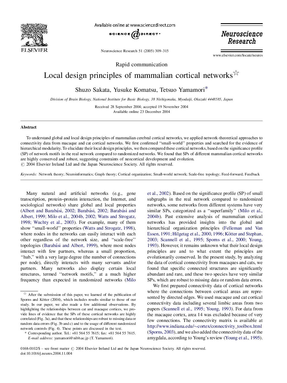 Local design principles of mammalian cortical networks