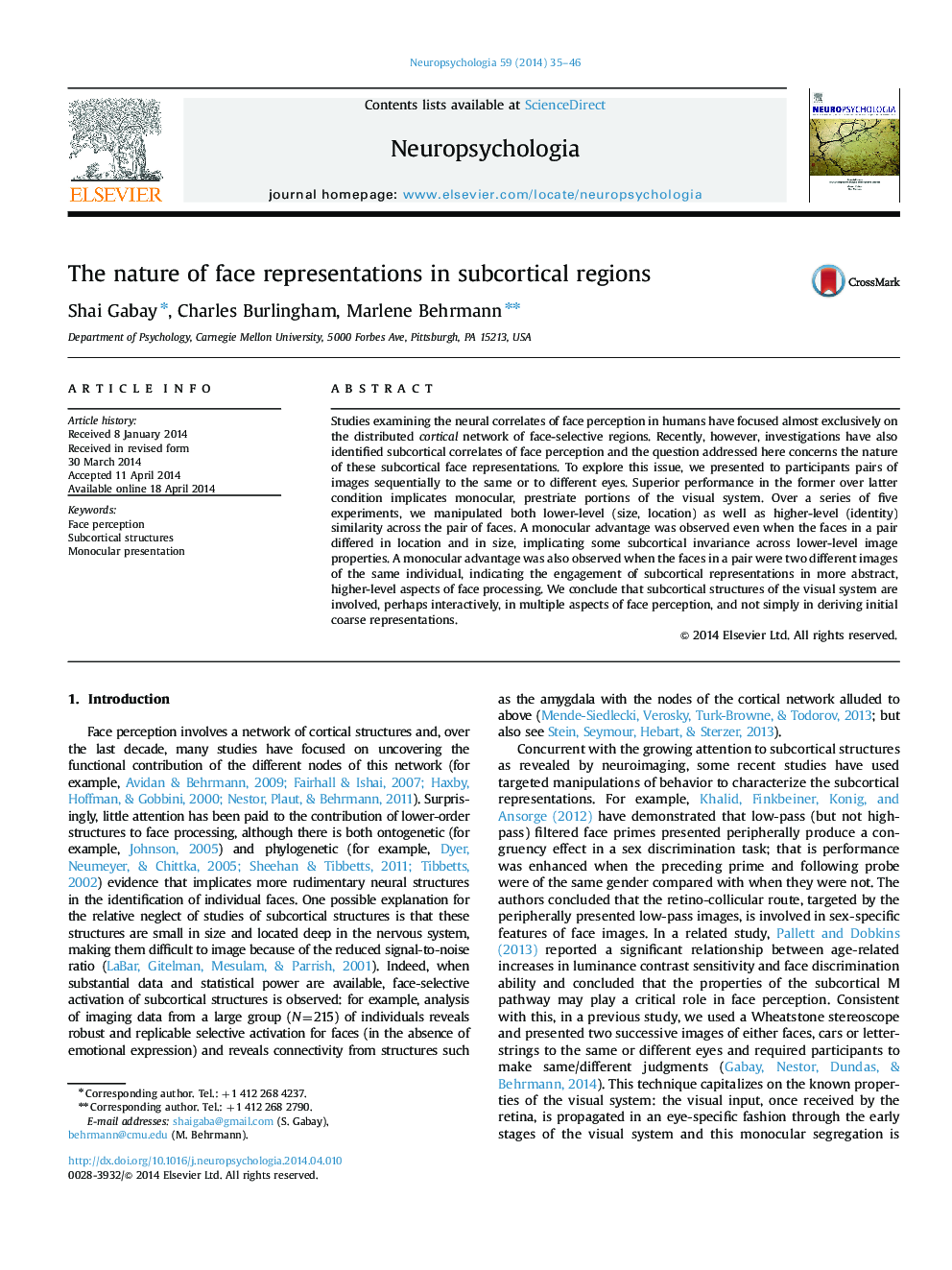 The nature of face representations in subcortical regions