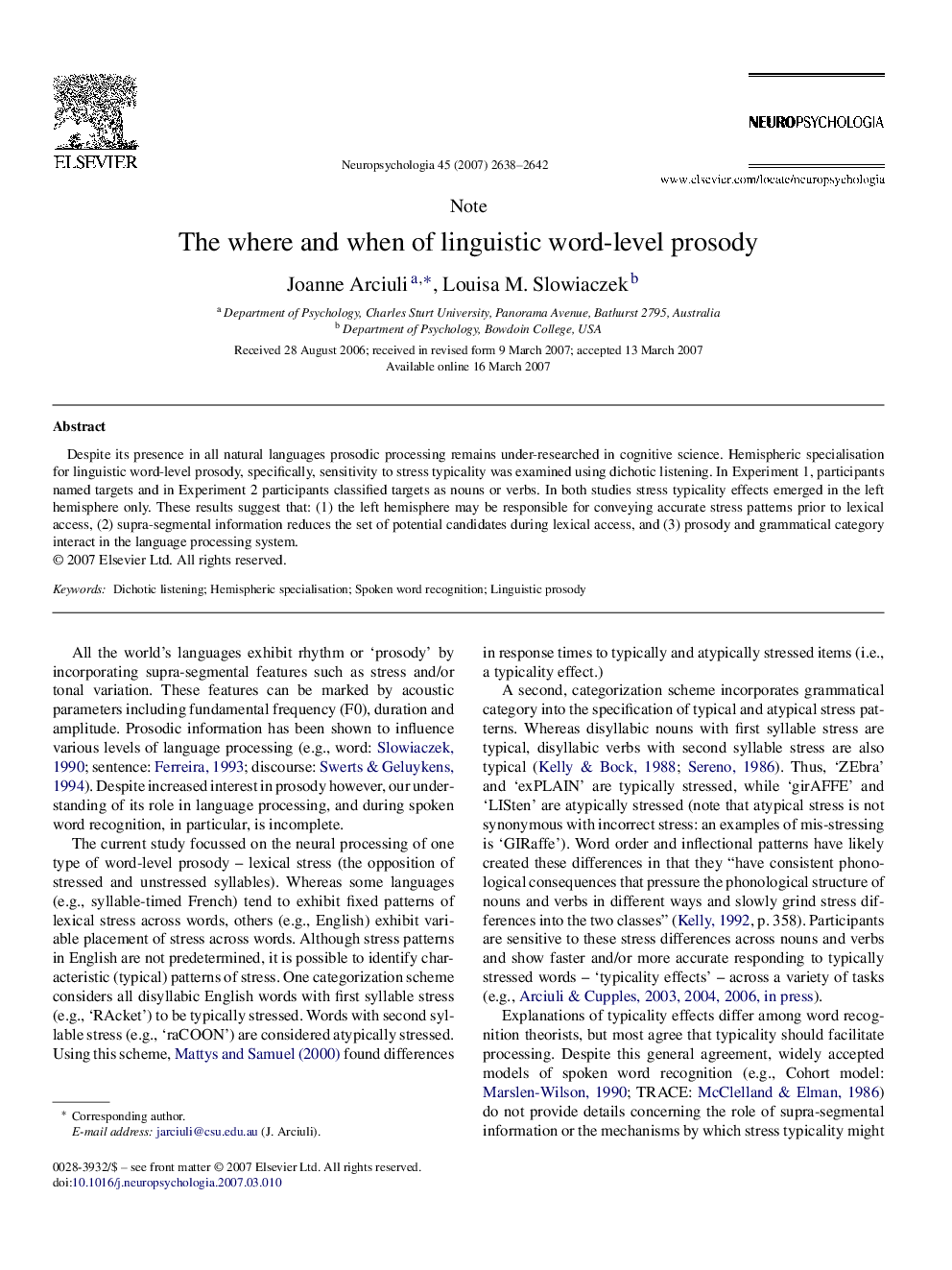 The where and when of linguistic word-level prosody