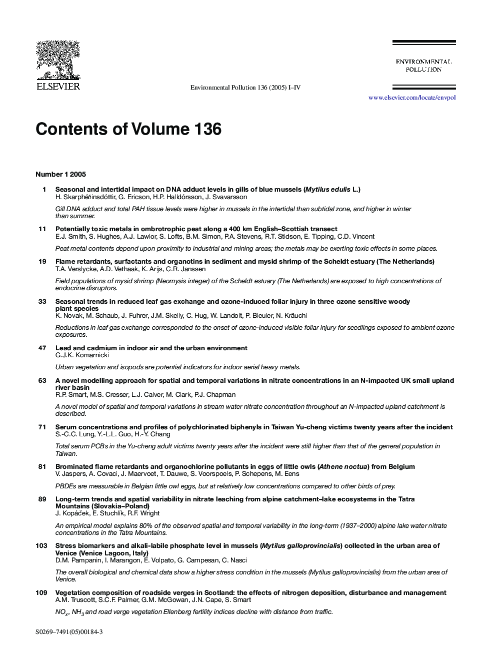 Volume Contents