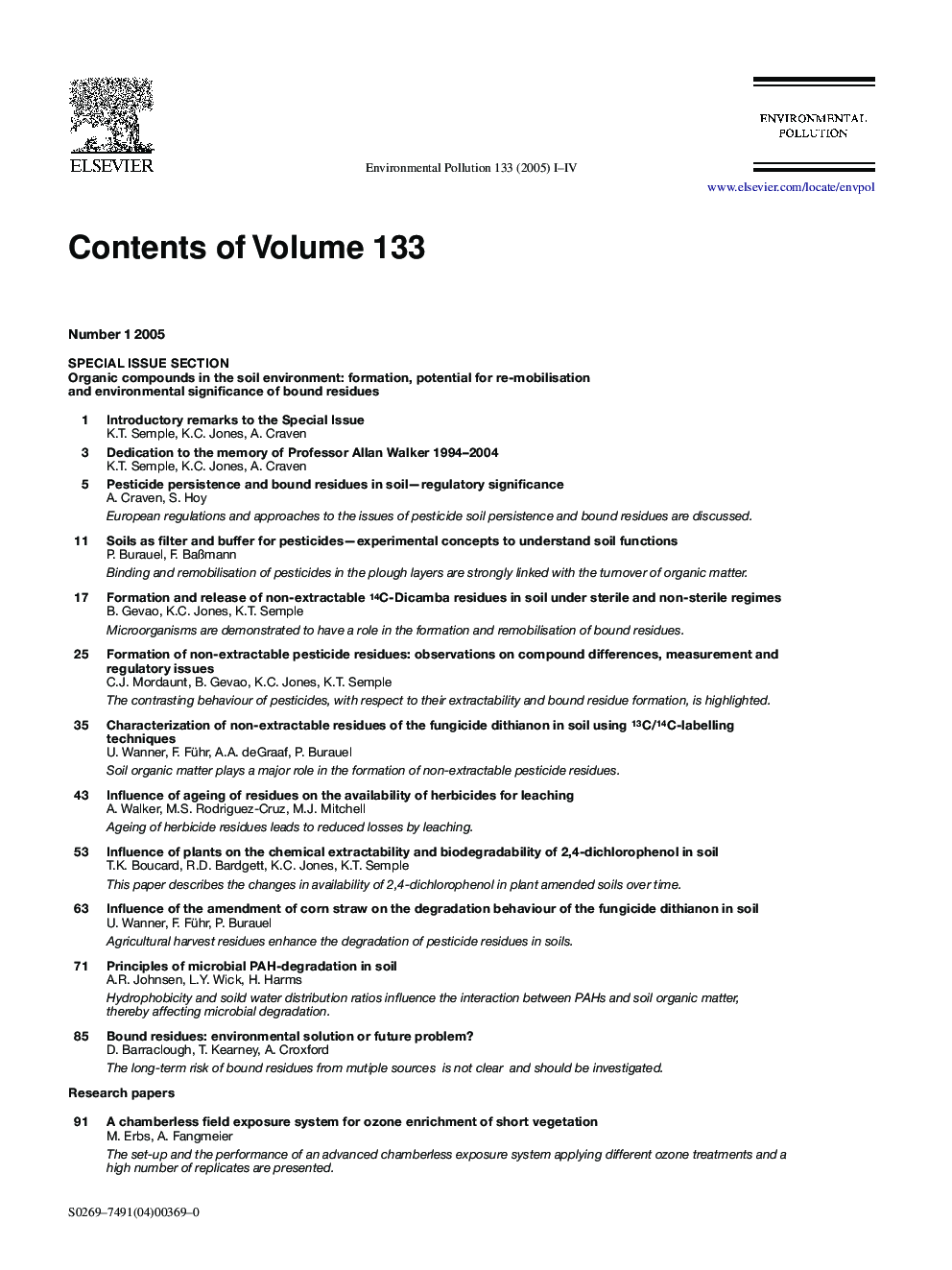 Volume Contents