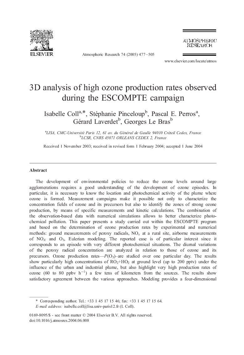 3D analysis of high ozone production rates observed during the ESCOMPTE campaign