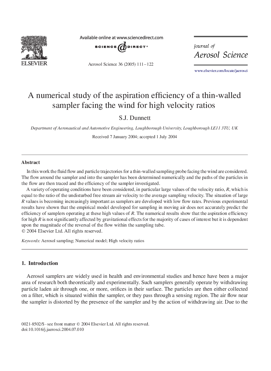 A numerical study of the aspiration efficiency of a thin-walled sampler facing the wind for high velocity ratios