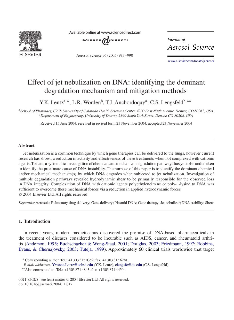 Effect of jet nebulization on DNA: identifying the dominant degradation mechanism and mitigation methods