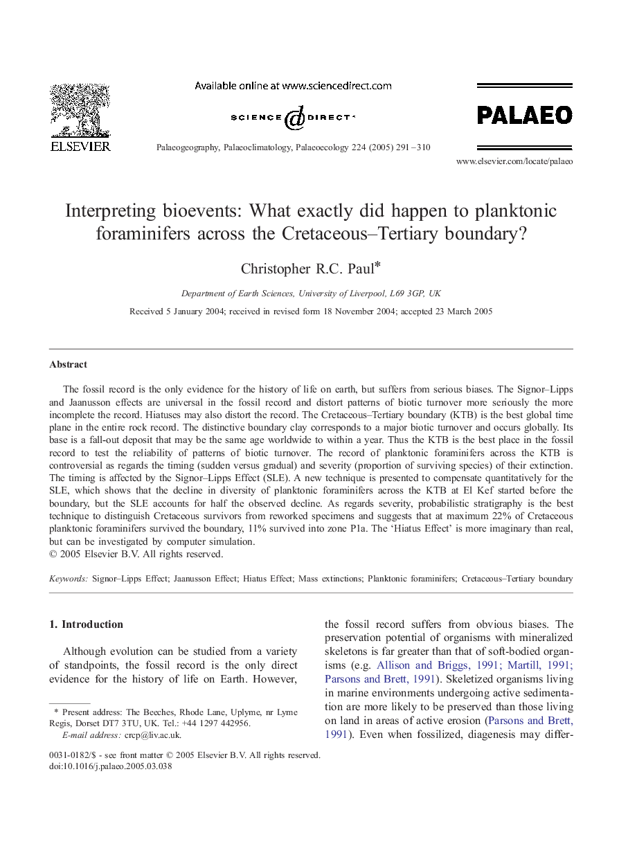 Interpreting bioevents: What exactly did happen to planktonic foraminifers across the Cretaceous-Tertiary boundary?