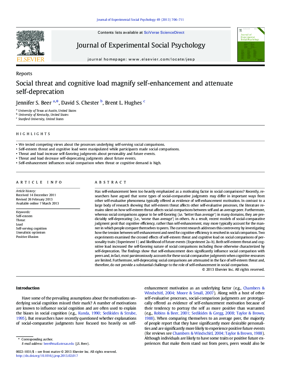 Social threat and cognitive load magnify self-enhancement and attenuate self-deprecation