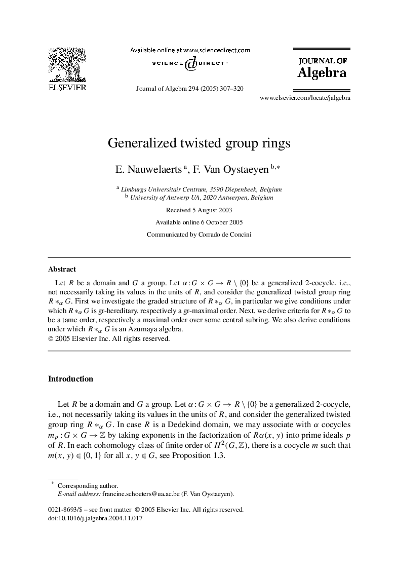 Generalized twisted group rings