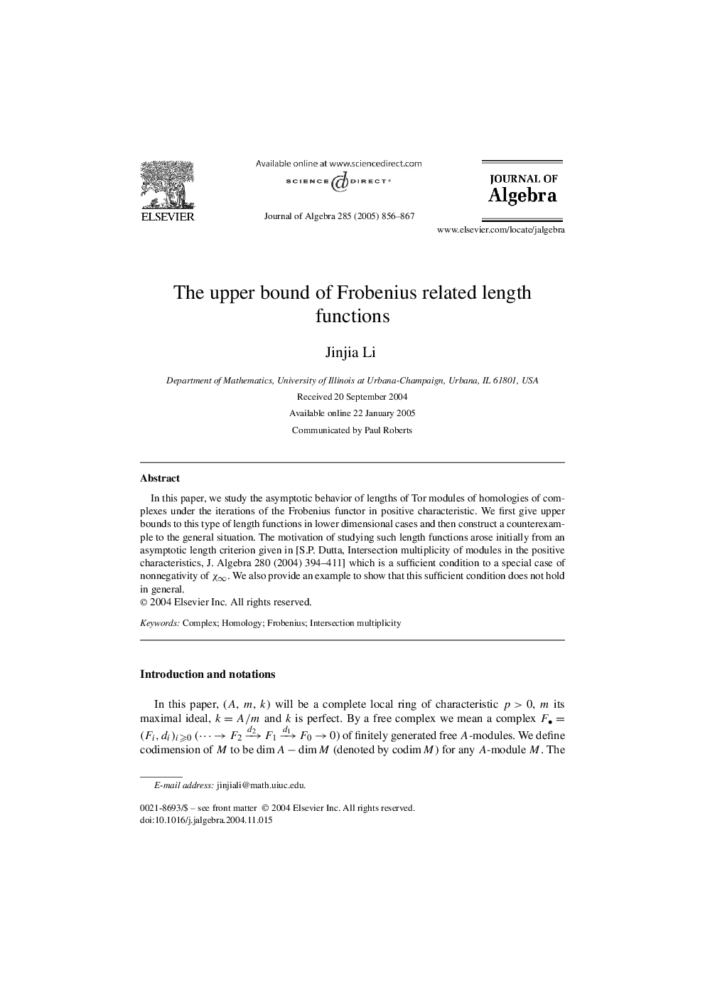 The upper bound of Frobenius related length functions