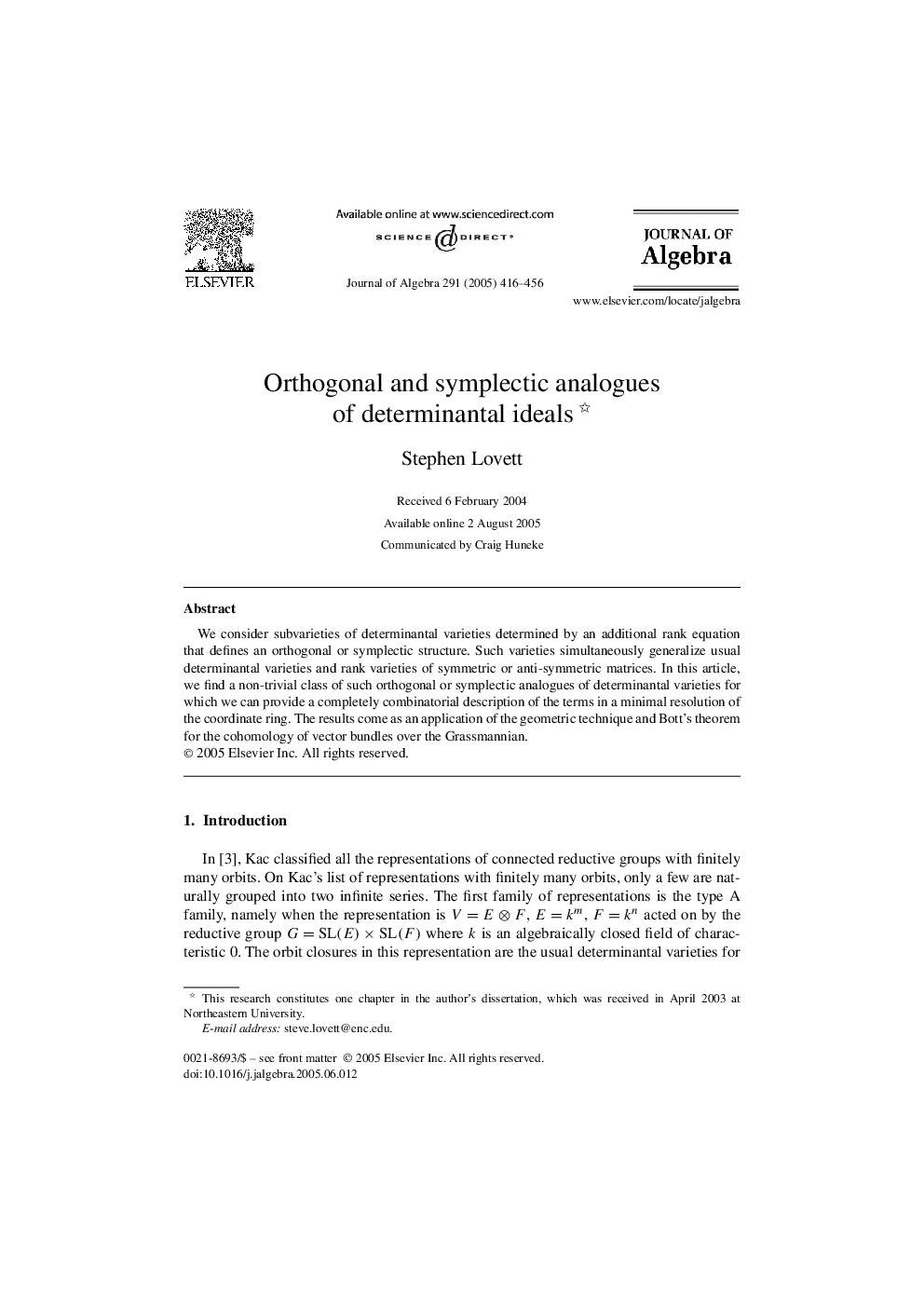 Orthogonal and symplectic analogues of determinantal ideals