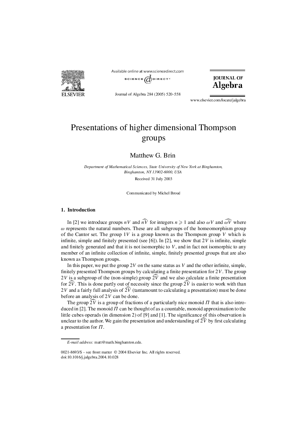 Presentations of higher dimensional Thompson groups