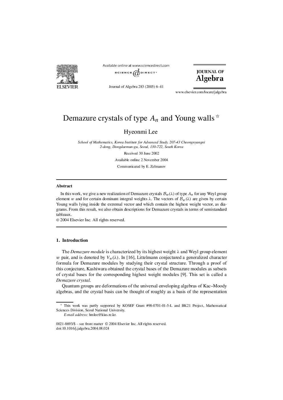 Demazure crystals of type An and Young walls